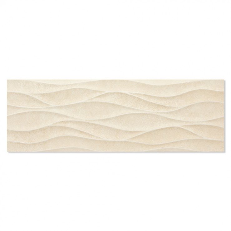 Vægflise Yaiza Brisa Beige Mat-Relief 25x75 cm-0